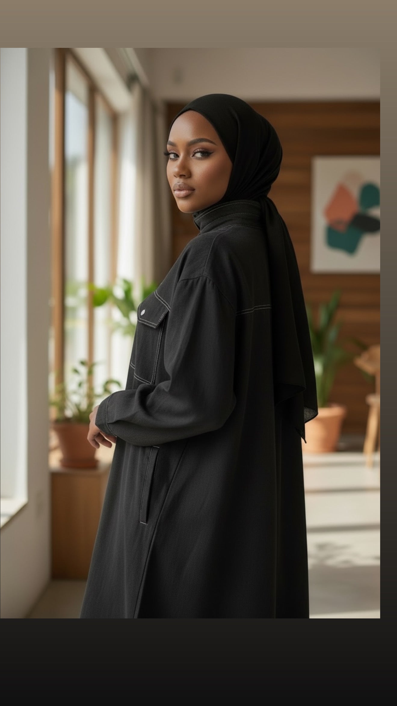 Amina Kaftan Abayah/Denim