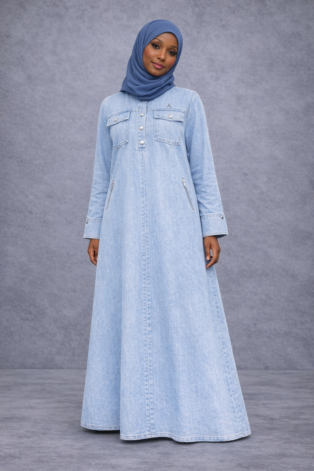 Amina Kaftan Abayah/Denim
