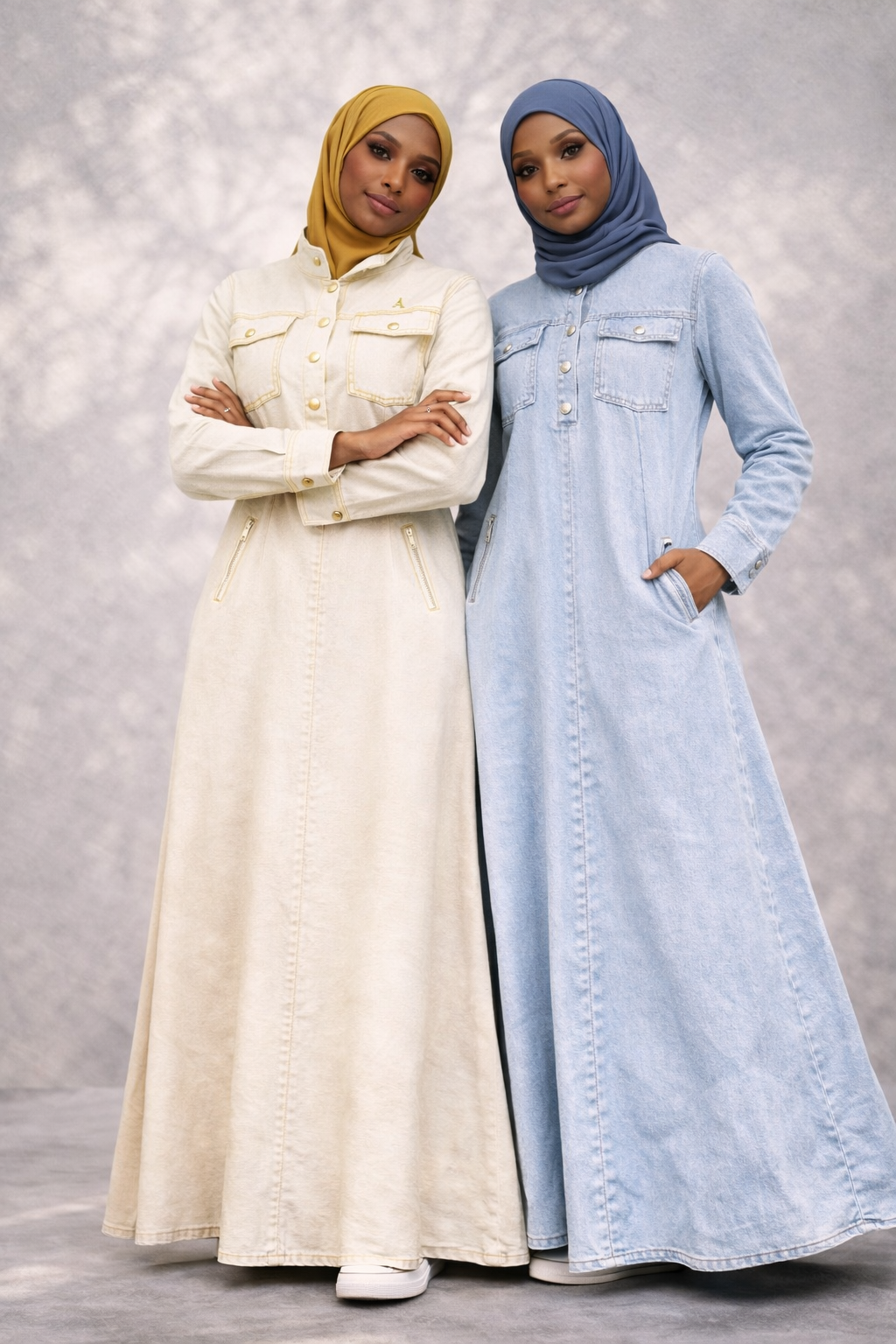 Amina Kaftan Abayah/Denim