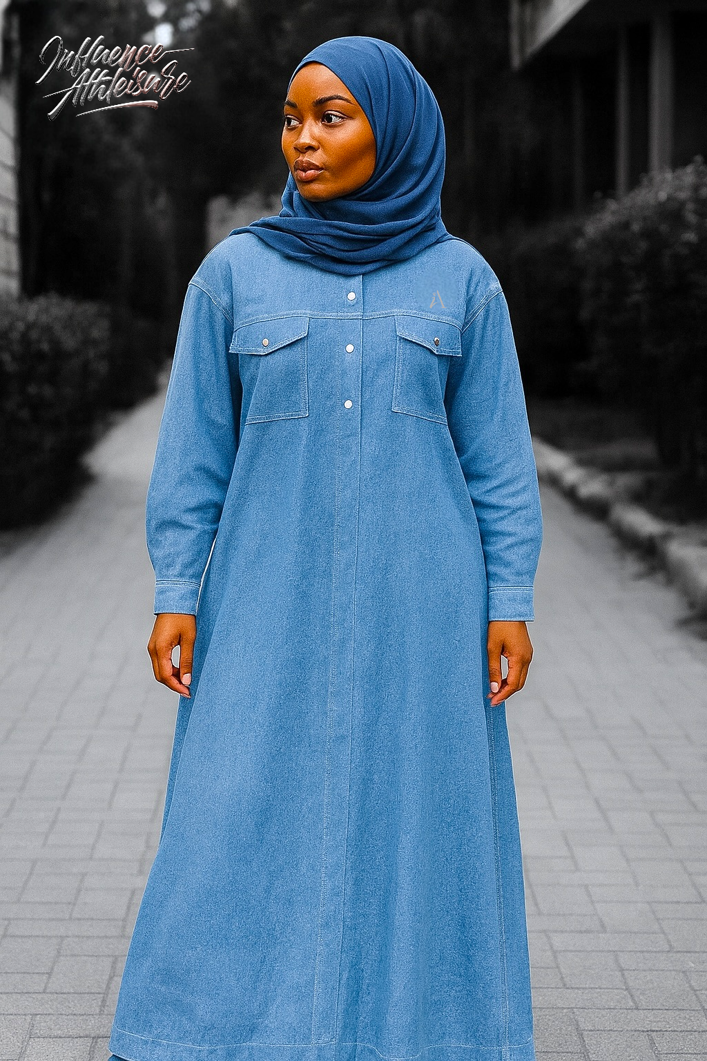 Amina Kaftan Abayah/Denim